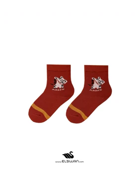 جوراب ساق‌دار بچگانه زوو ساکس zoosocks (آجری)