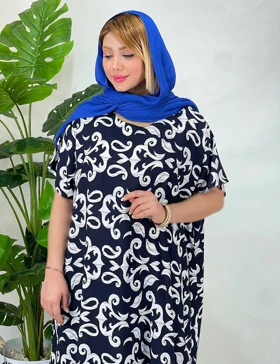 پیراهن نخی پلاس ثمین کد : s227