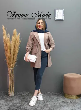 مانتو اطلسی کمرگت