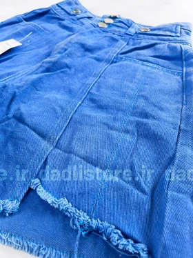 شورتک کوتاه جین پاچه ریش دار