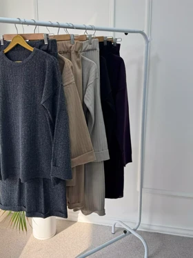 ست مانتو شلوار بافت آریا