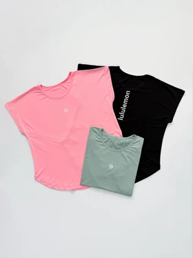 تیشرت ورزشی زنانه فلامنت یقه گرد Lululemon