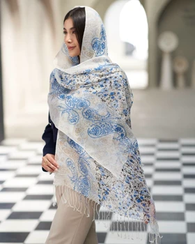 شال لینن طرحدار HQuality 20631