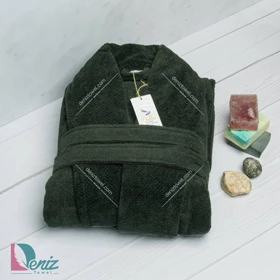 حوله تن پوش بلو طرح ماکرو رنگ یشمی تیره