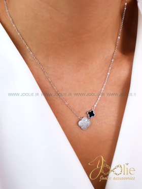 گردنبند زنانه طرح طلا ون کلیف کد N3134 (سیلور)