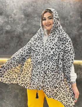شال حریر پلنگی کد : L154