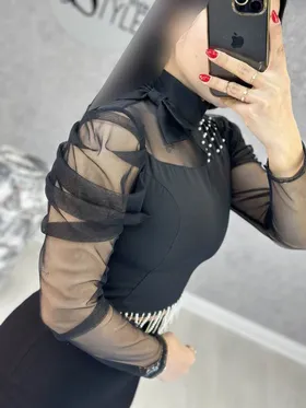 نیم‌تنه تور مرواریدی : 8737