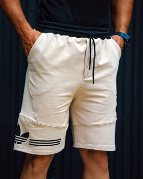 شلوارک بگ ورزشی ADIDAS نخودی