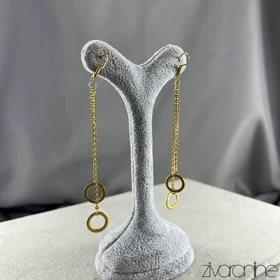 گوشواره زنانه مدل آبشاری حلقه‌ای 20426