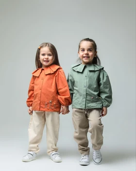 شومیز شلوار کتان دخترانه رنگ سبز کد 3816