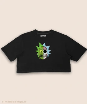 کراپ زنانه طرح ریک اند مورتی کد 895