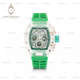 ساعت مچی ریچارد میل کورنوگراف قاب پلاستیکی سبز Richard Mille
