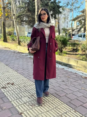 ترنچ کت بارانی آستردار شیدا