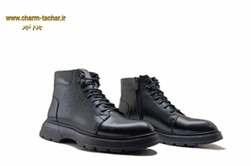 نیم بوت لوفر مردانه بندی بغل زیپ‌دار چرم طبیعی si160
