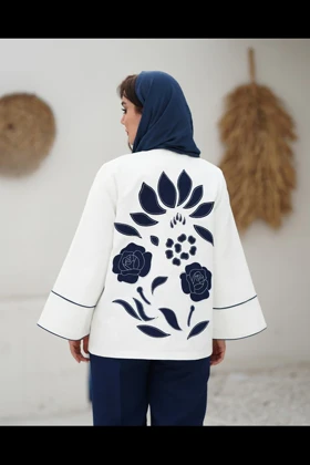 کت لاکرا پشت گلدوزی گل