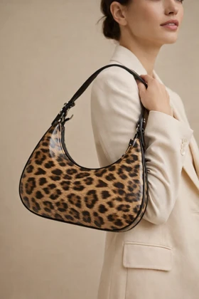 کیف زنانه طرح پلنگی مدل قایقی ترکیب جسارت و ظرافت در استایل روزمره