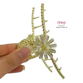 کلیپس گل‌دار مجلسی طرح جدید بابونه/ 11CM