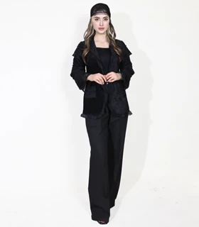 کت مخمل فانتزی زنانه کد 1737