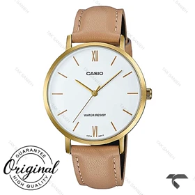 ساعت کاسیو LTP-VT01GL-7B زنانه اورجینال طلایی بند چرم Casio-10345-L