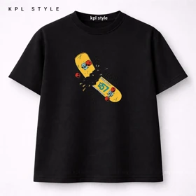 تیشرت باکسی 100٪ پنبه طرح (skateboard) | کد 1365