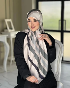 روسری دست دوز مینیمال ابریشمی