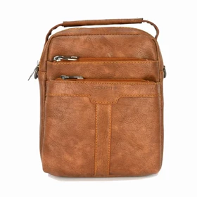 کیف رودوشی چرمی گوگانا مدل GOOGANA - GOOG404 (عسلی)