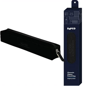 جامدادی پاپکو PAPCO مدل ZPC-33 طرح چرم تک زیپ (مشکی)
