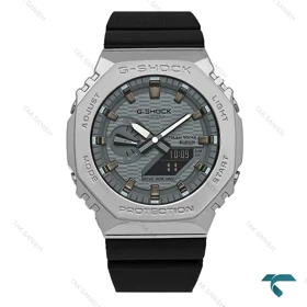 ساعت جیشاک GM-2100 مردانه سیلور صفحه طوسی GShock-8717-G