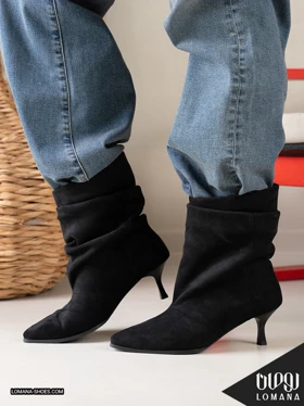 بوت پاشنه وارداتی چروک لومانا - کد 2575