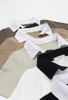 کراپ یقه پوپلین