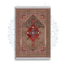 *جدید* فرشینه از جنس پارچه شانل مخمل ترک طرح فانتزی برند دفه کد 823