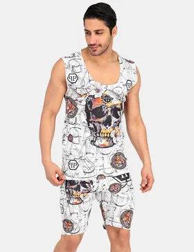 ست رکابی و شلوارک مردانه Philipp Plein