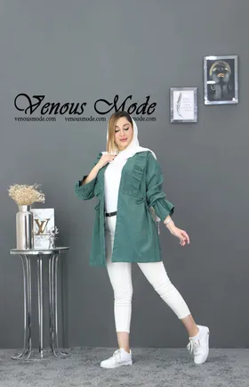 مانتو میکرو یقه چین