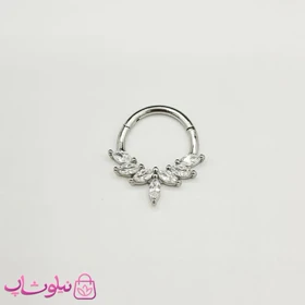 پیرسینگ دیث گوش یا سپتوم بینی مدل تاج سفید کد 399