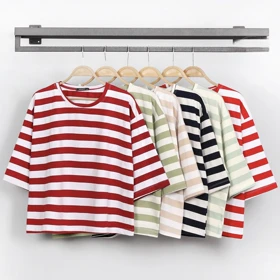 تیشرت فول باکسی راه راه