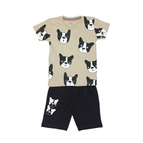 ست تیشرت و شلوارک پسرانه مدل داگ کد 1218