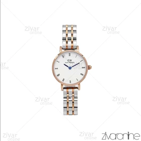 ساعت دنیل ولینگتون زنانه گرد رزگلد نقره ای ایندکس یونانی اسمال 105992