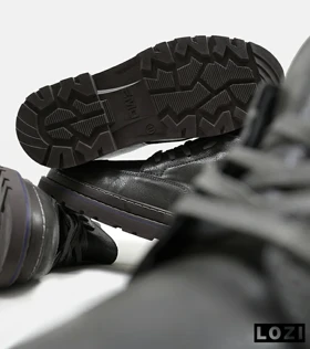 نیم بوت چرمی مردانه طوسی Timberland