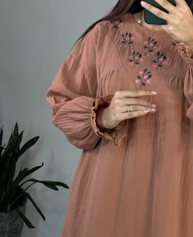 پیراهن مانتویی ساتین 1(ایراد دار)