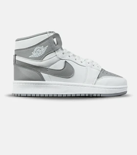 کفش کتانی ساق‌دار مردانه و زنانه سفید طوسی NIKE jordan 1 مدل 7827