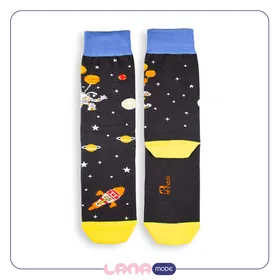 جوراب ساق‌دار نانو پاتریس Patris Socks طرح فضایی‌ها در سه طرح فضا
