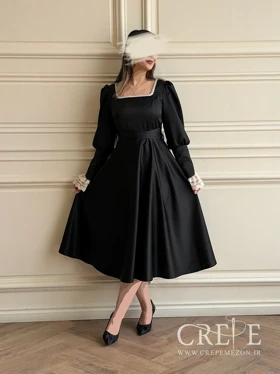 پیراهن ساتن مرلین سرآستین تور