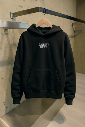 هودی مشکی طرح Gallery Dept