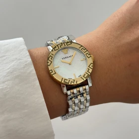 ساعت زنانه ورساچه دو رنگ صفحه صدف سفید کد 823