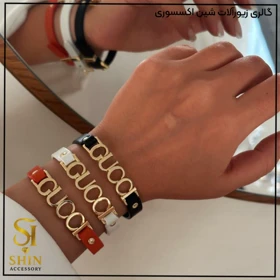 دستبند چرمی زنانه کد dzch02