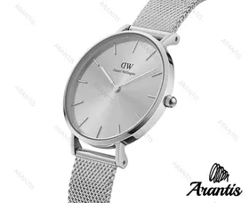 ساعت دنیل ولینگتون زنانه حصیری نقره ای w-2293