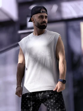 رکابی ورزشی وست بیسیک طوسی روشن