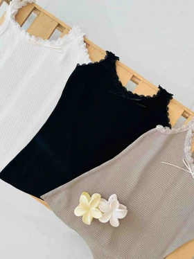 تاپ بندی میله ای گیپوری توری زنانه