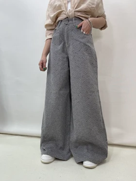 شلوار جین کتان سوپر بگ زنانه