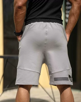 شلوارک بگ ورزشی ADIDAS طوسی